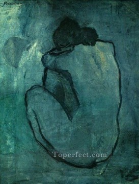 Pablo Picasso Painting - Desnudo azul 1902 cubismo Pablo Picasso